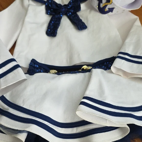 Nautical Sailor Costume for Kids - White and Blue - Picture 3 of 14